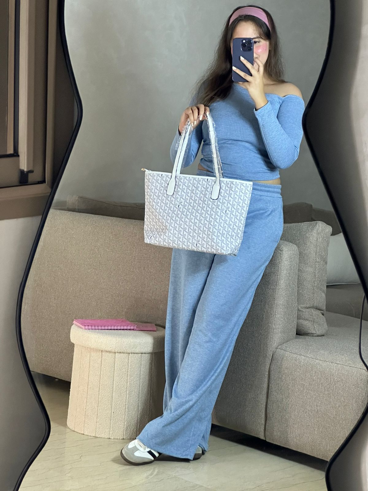 Goyard Sac Blanc/Purple