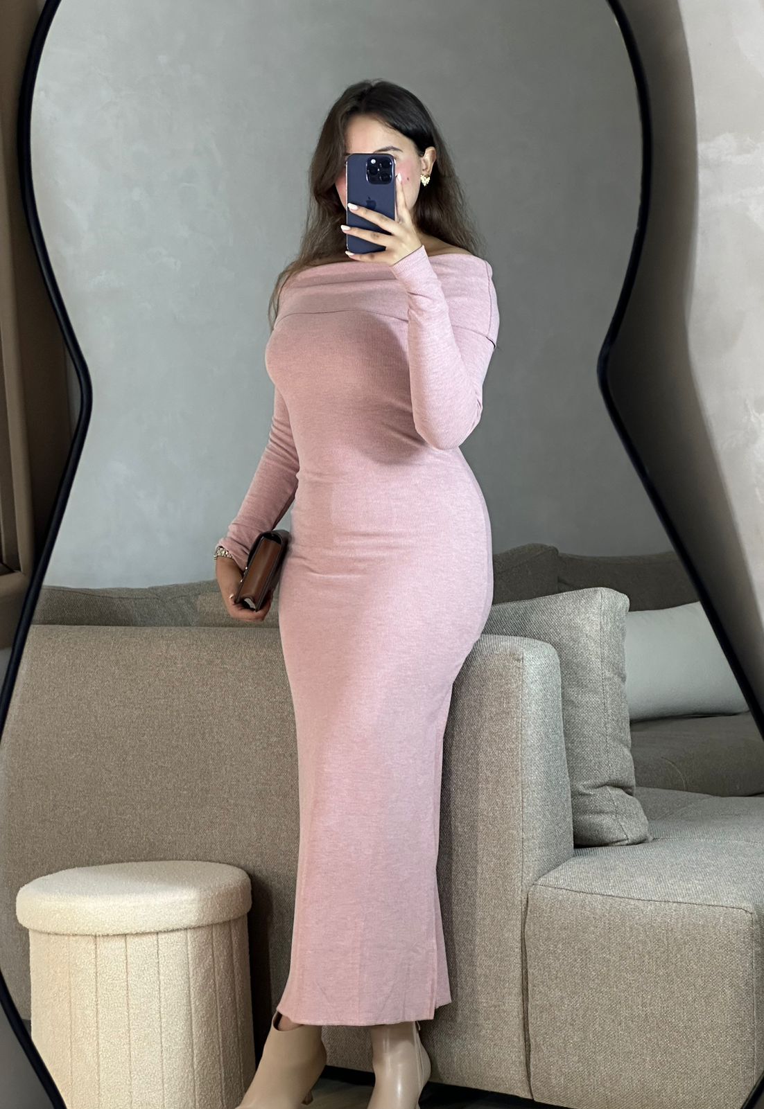 Robe col bardot