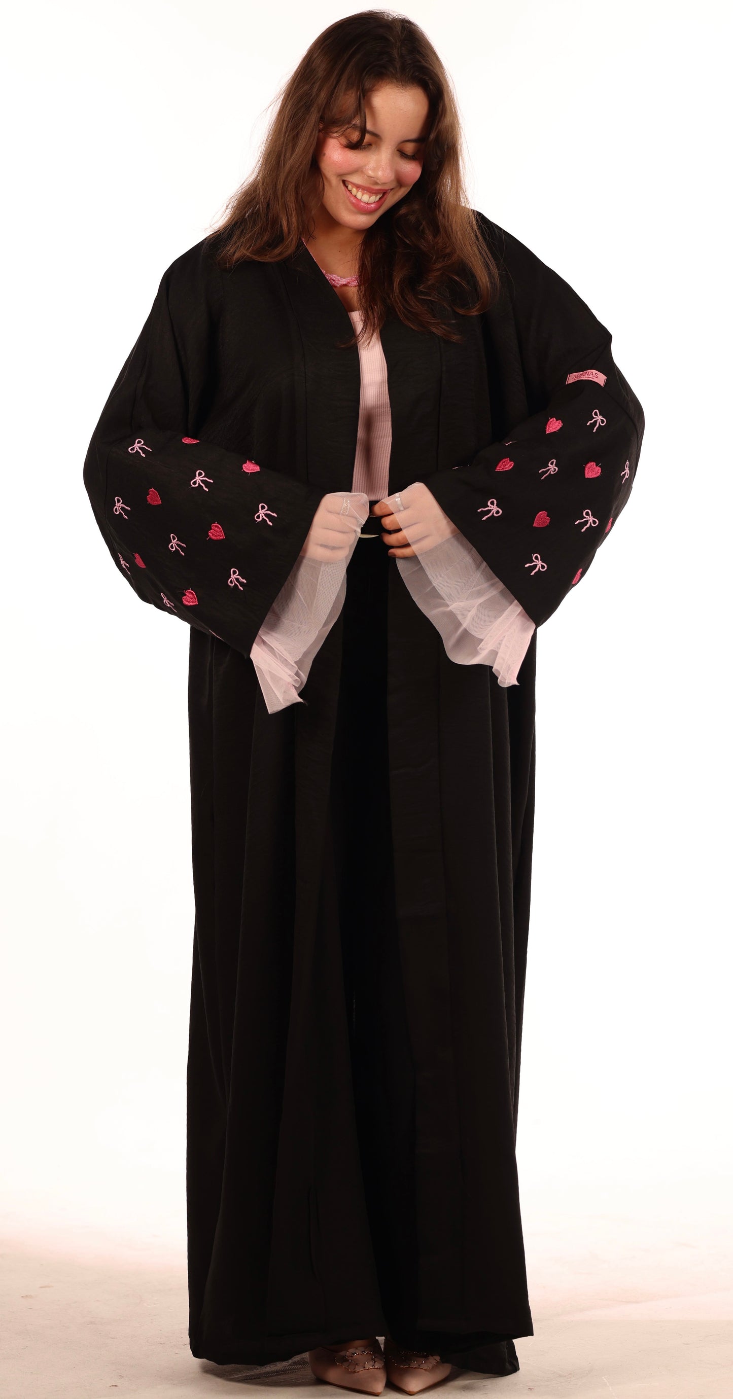 Im Just a Girl Abaya Noir 🖤🎀