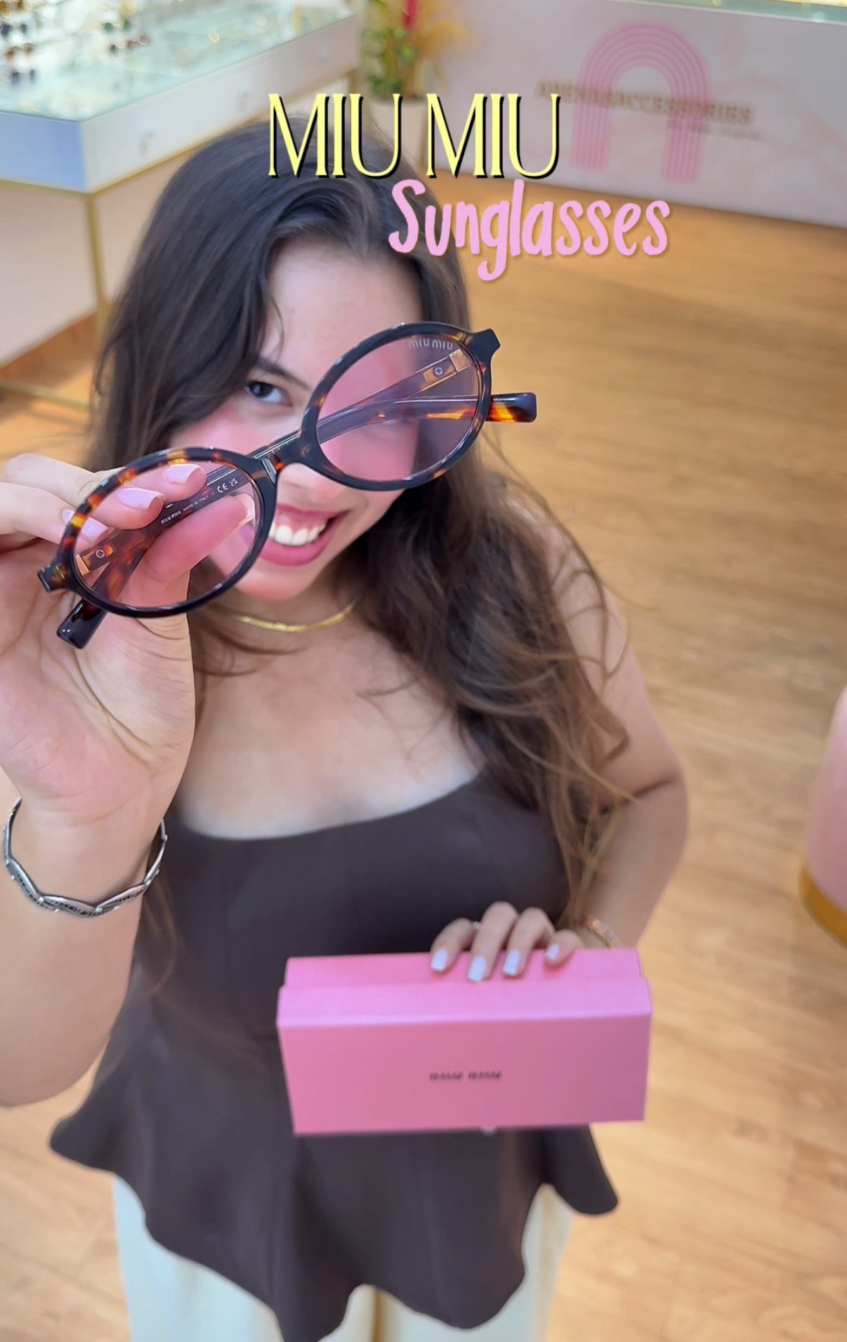 Pink Miu Miu Sunglasses