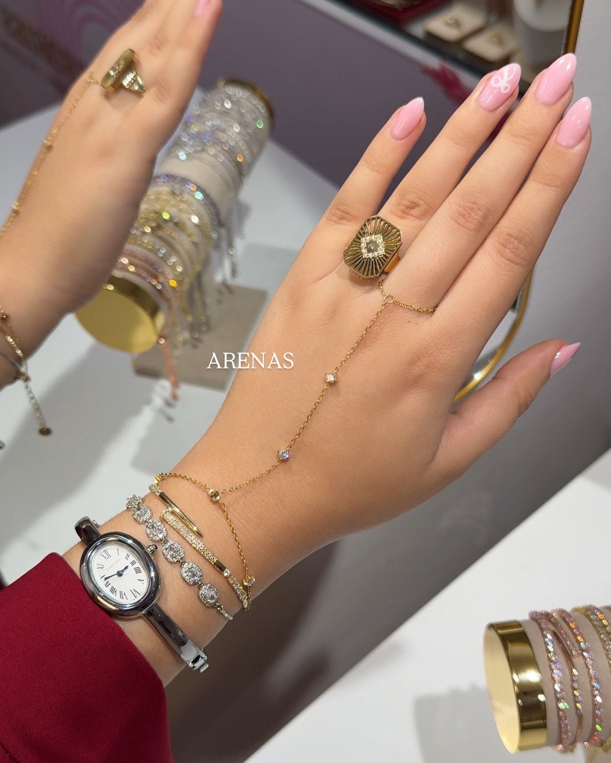 Bague Shiny Carre ajustable