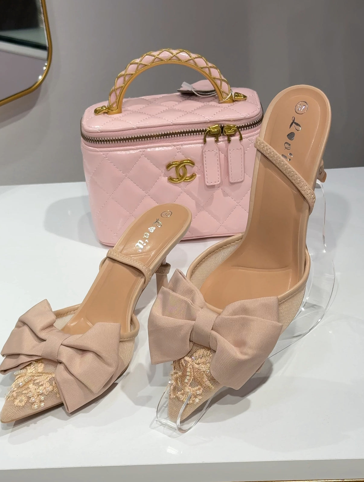 Bow Zara heels 🎀🩰