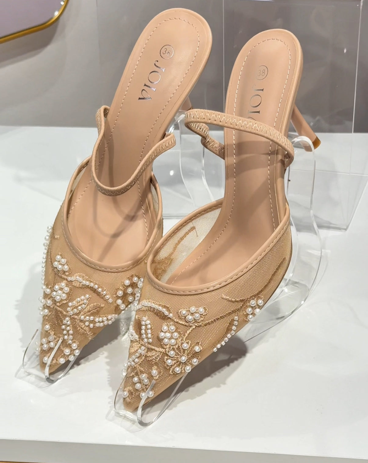 Zara Heels Beige 🩰✨