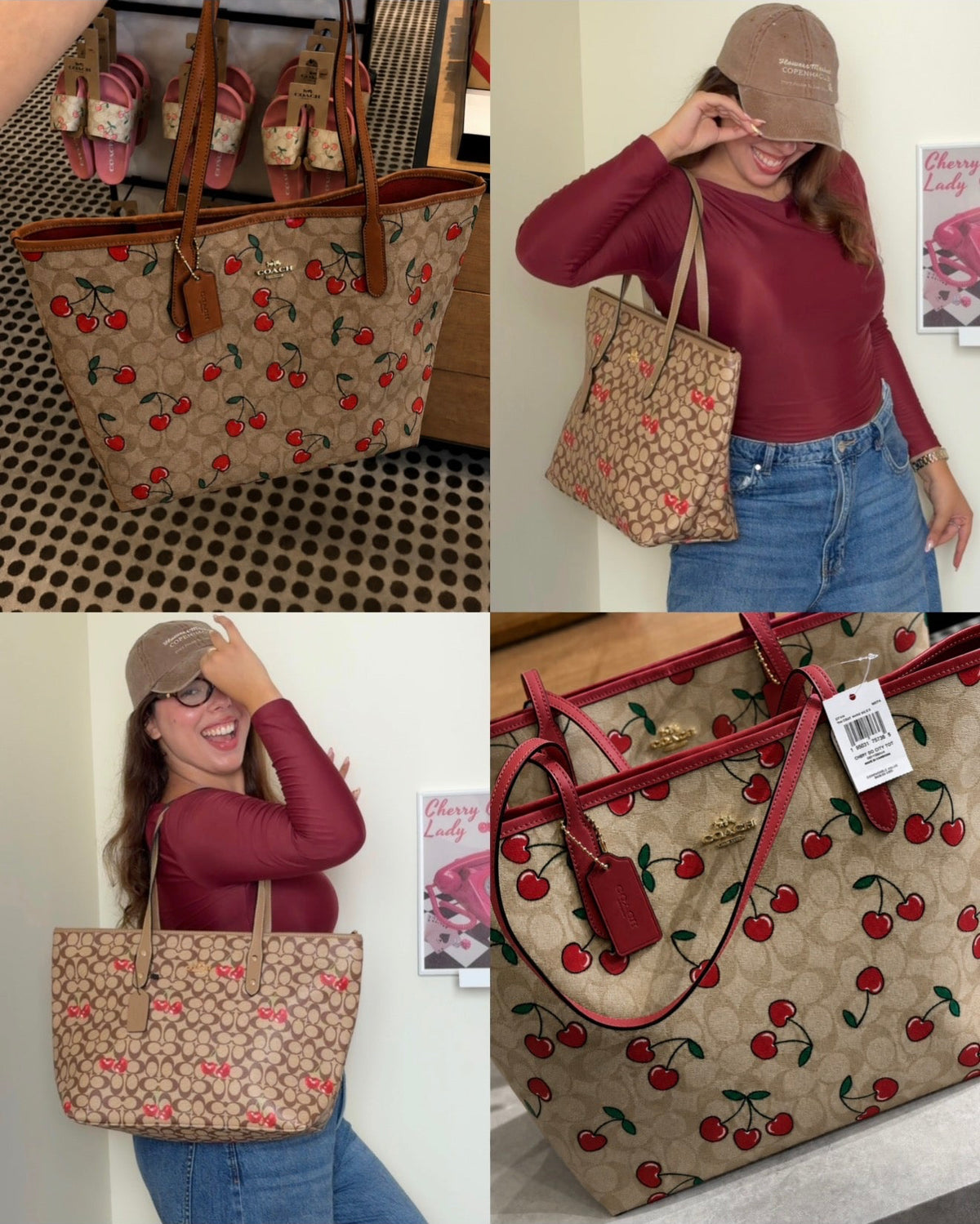Cherry 🍒 Coach Bag توصيل مجاني