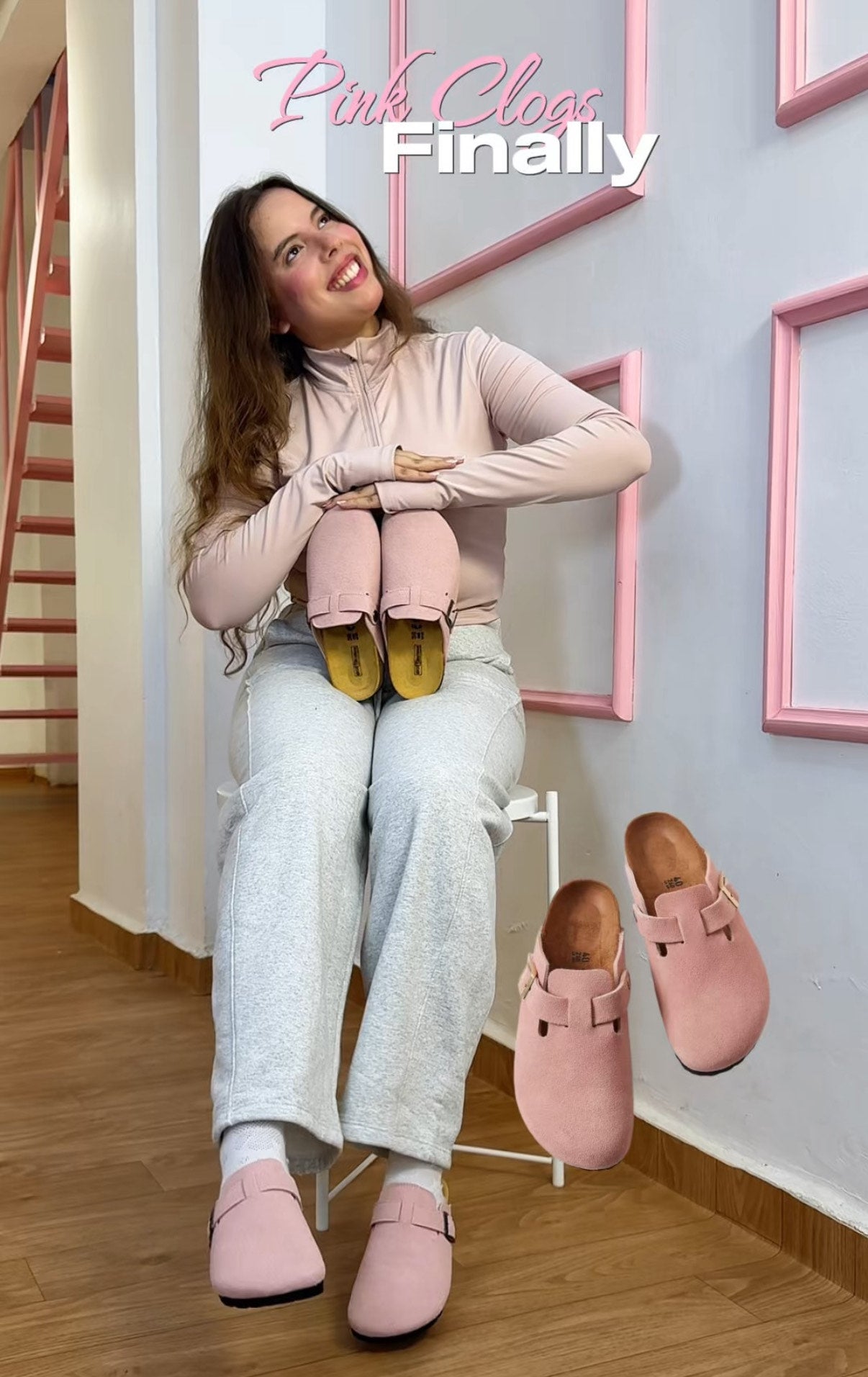 pink clogs